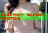 畅享香蕉视频APP：无限免费观影，精彩内容随时看